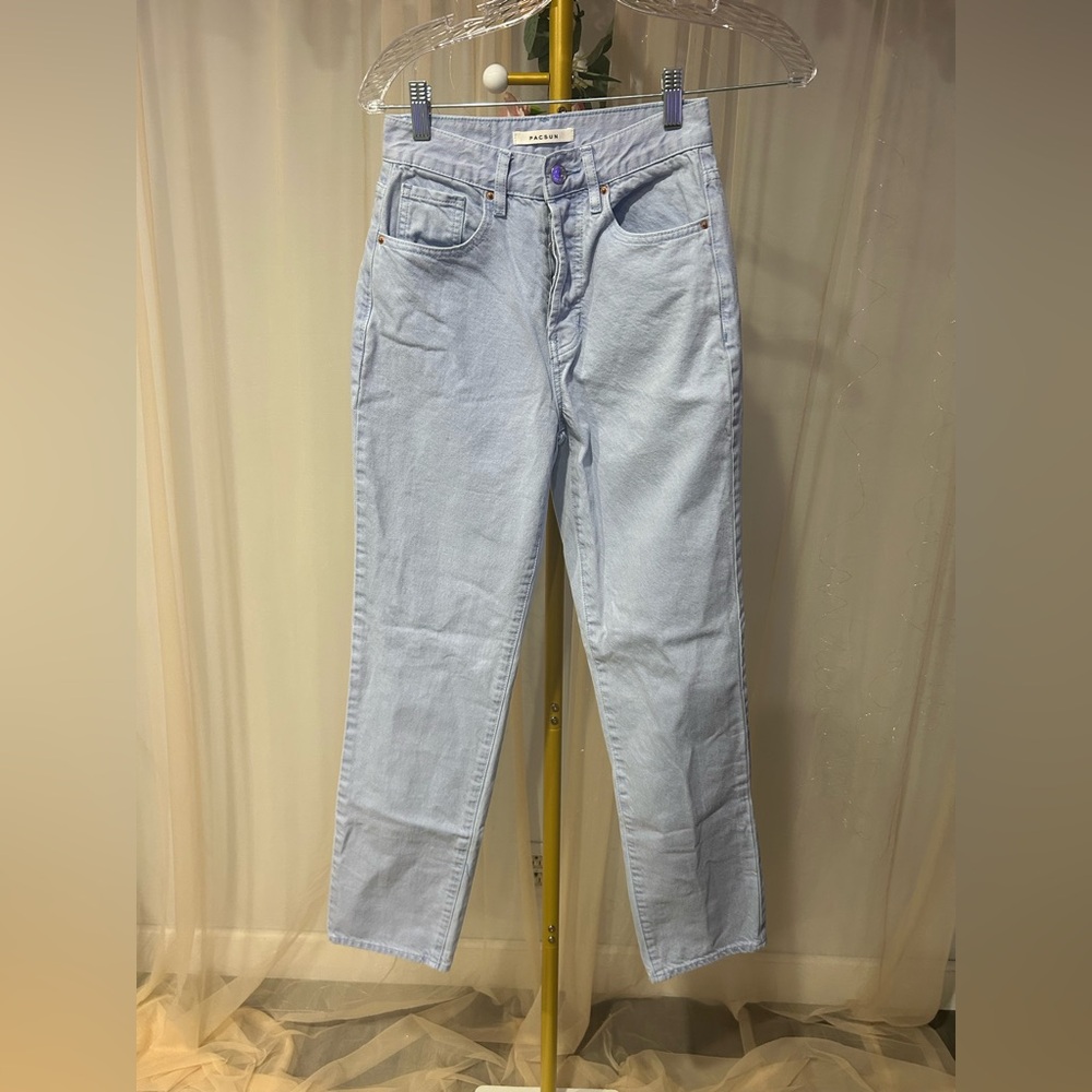 PacSun Women's Light Blue Straight Leg Jeans